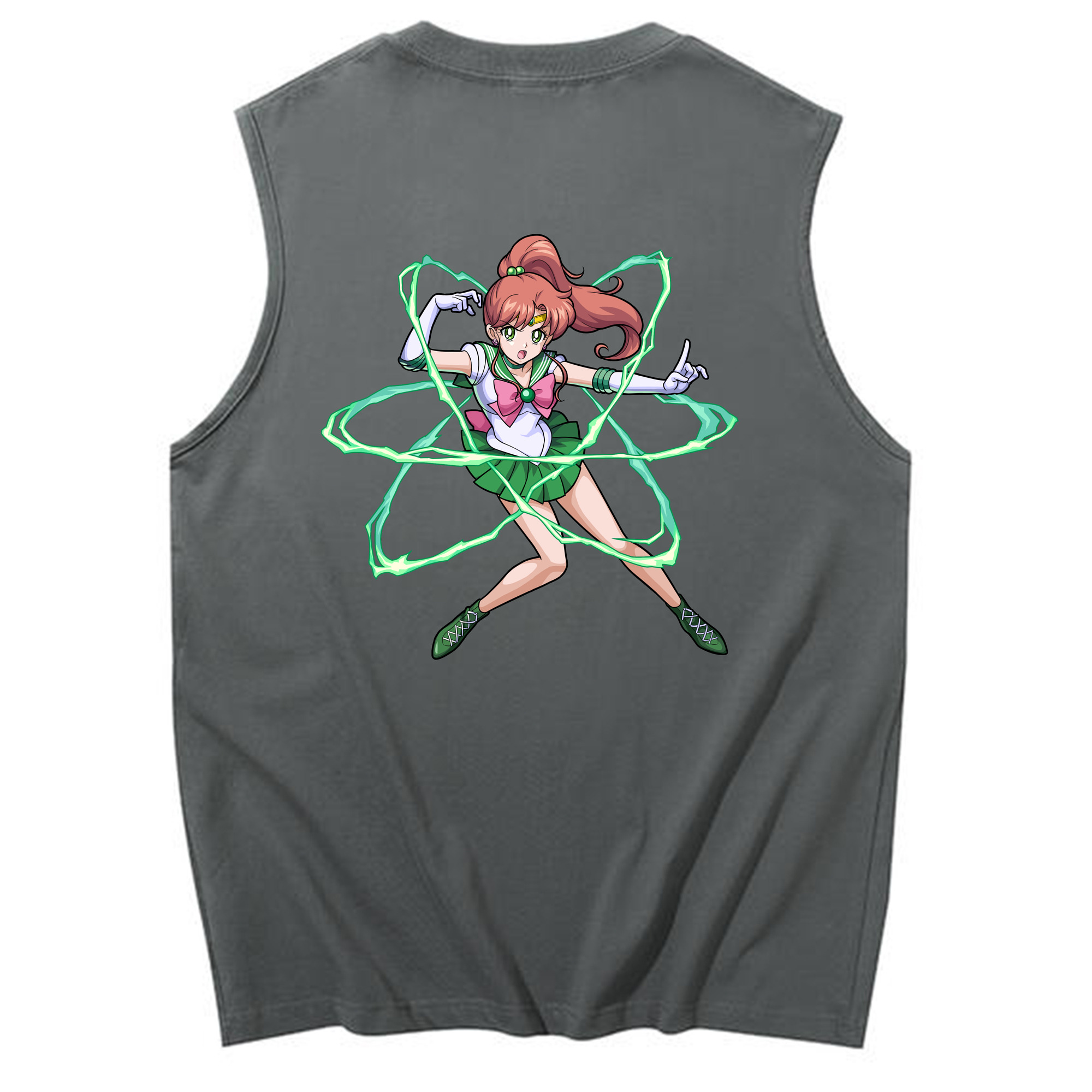 （画像用） 美少女戦士セーラームーン 木野 まこと きの まこと Sailor Moon Kino Makoto （セーラージュピター；Sailor Jupiter） コットン100％タンクトップ（背面プリント）
